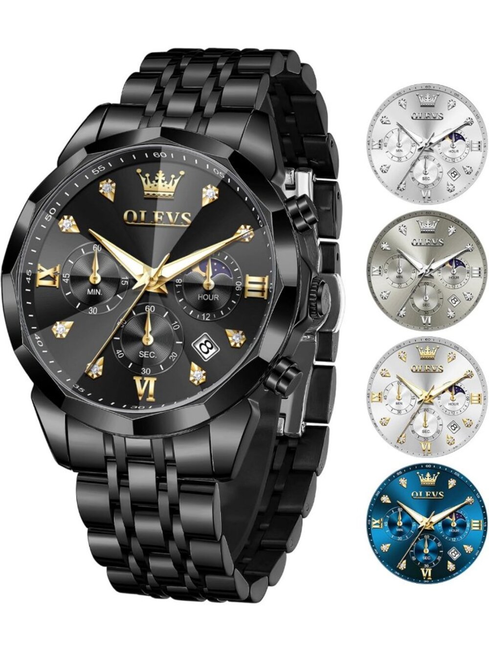 Luxury Stainless Steel Chronograph Watch for Men | Stylish Men's Wristwatch
